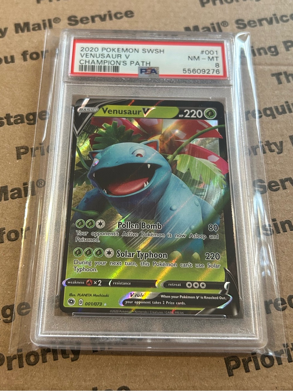 PSA 8: Venusaur V 🗡️&🛡️ Series / Champion’s Path Card No. 001/073